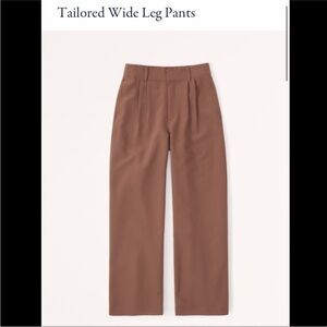 ANF Brown Tailored Wide Leg Pants